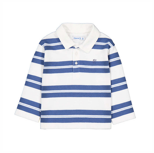 Mayoral Long Sleeve Striped Polo