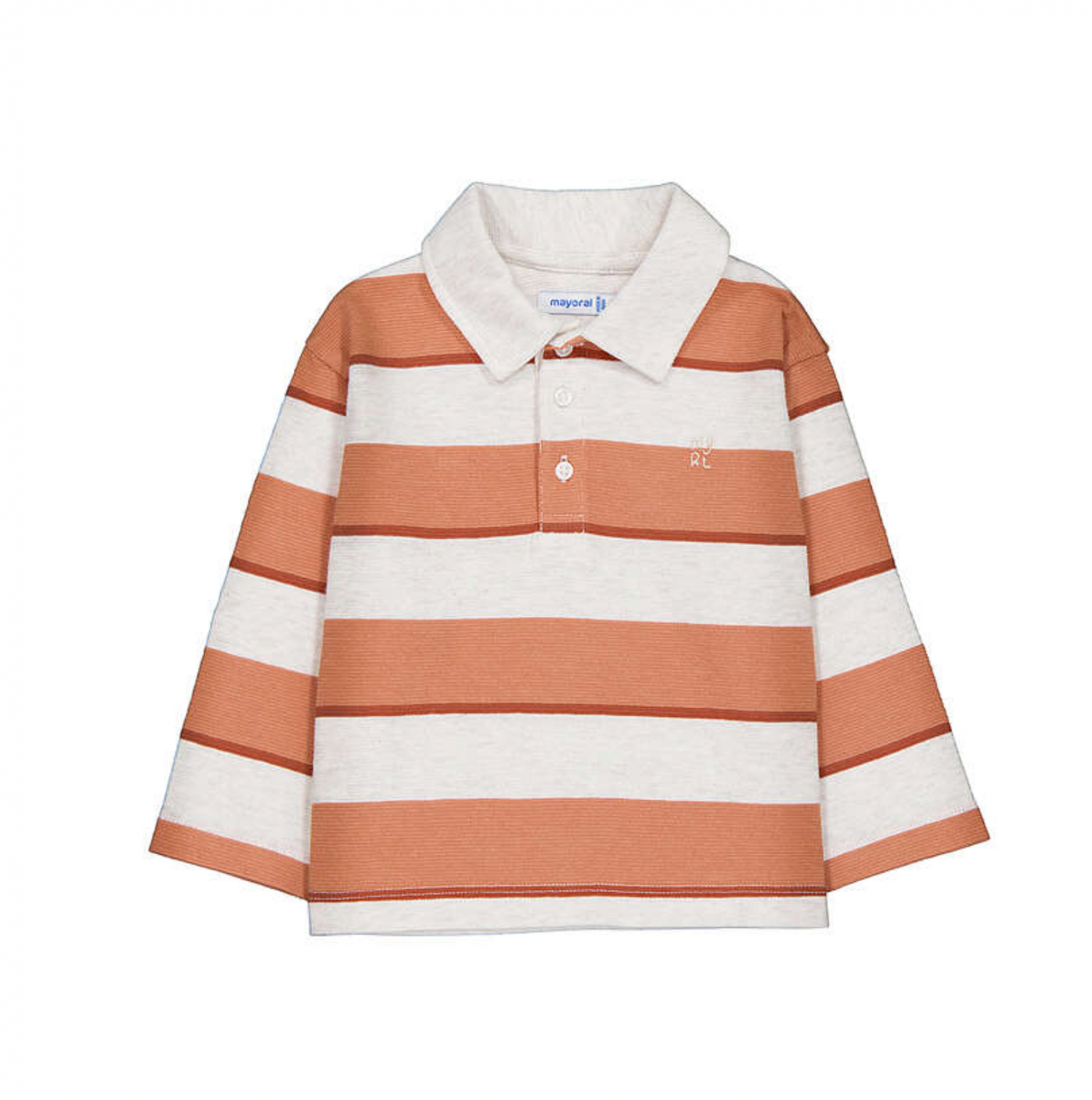 Mayoral Long Sleeve Striped Polo