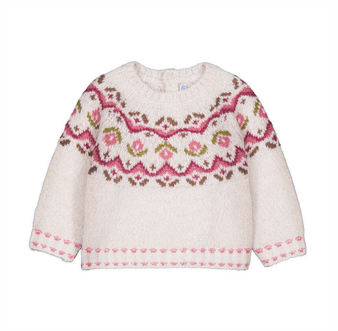 Mayoral Little Girls Jacquard Sweater