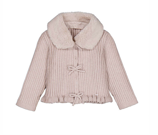 Mayoral Little Girls Faux Fur Cardigan