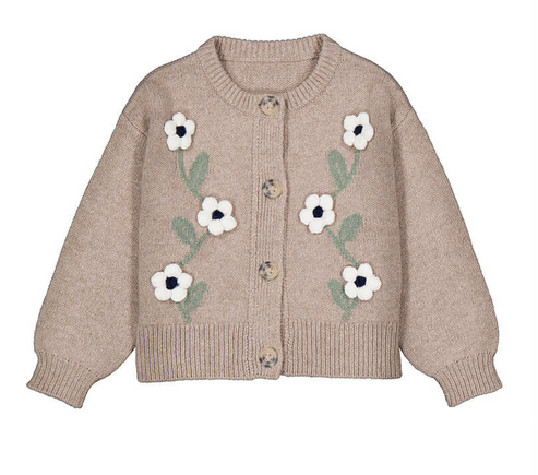 Mayoral Floral Embroidered Cardigan