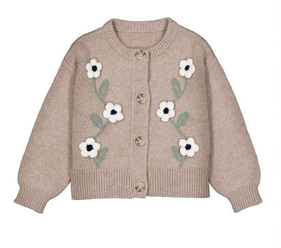Mayoral Floral Embroidered Cardigan