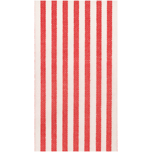 Melograno Red Stripe Linen Cocktail Napkin