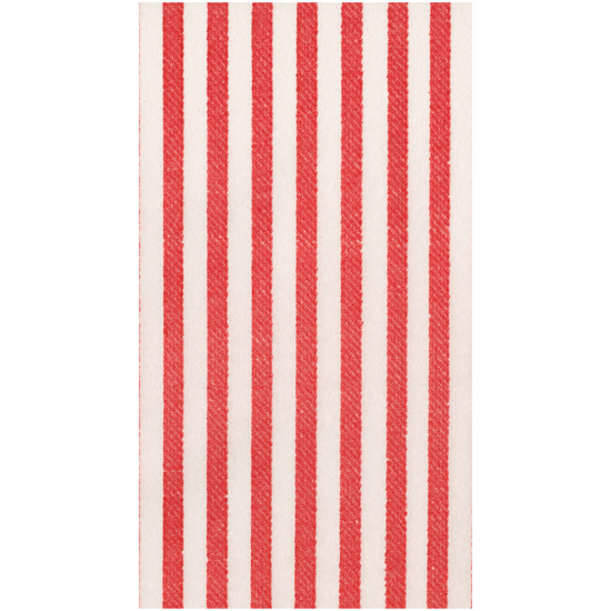 Melograno Red Stripe Linen Cocktail Napkin
