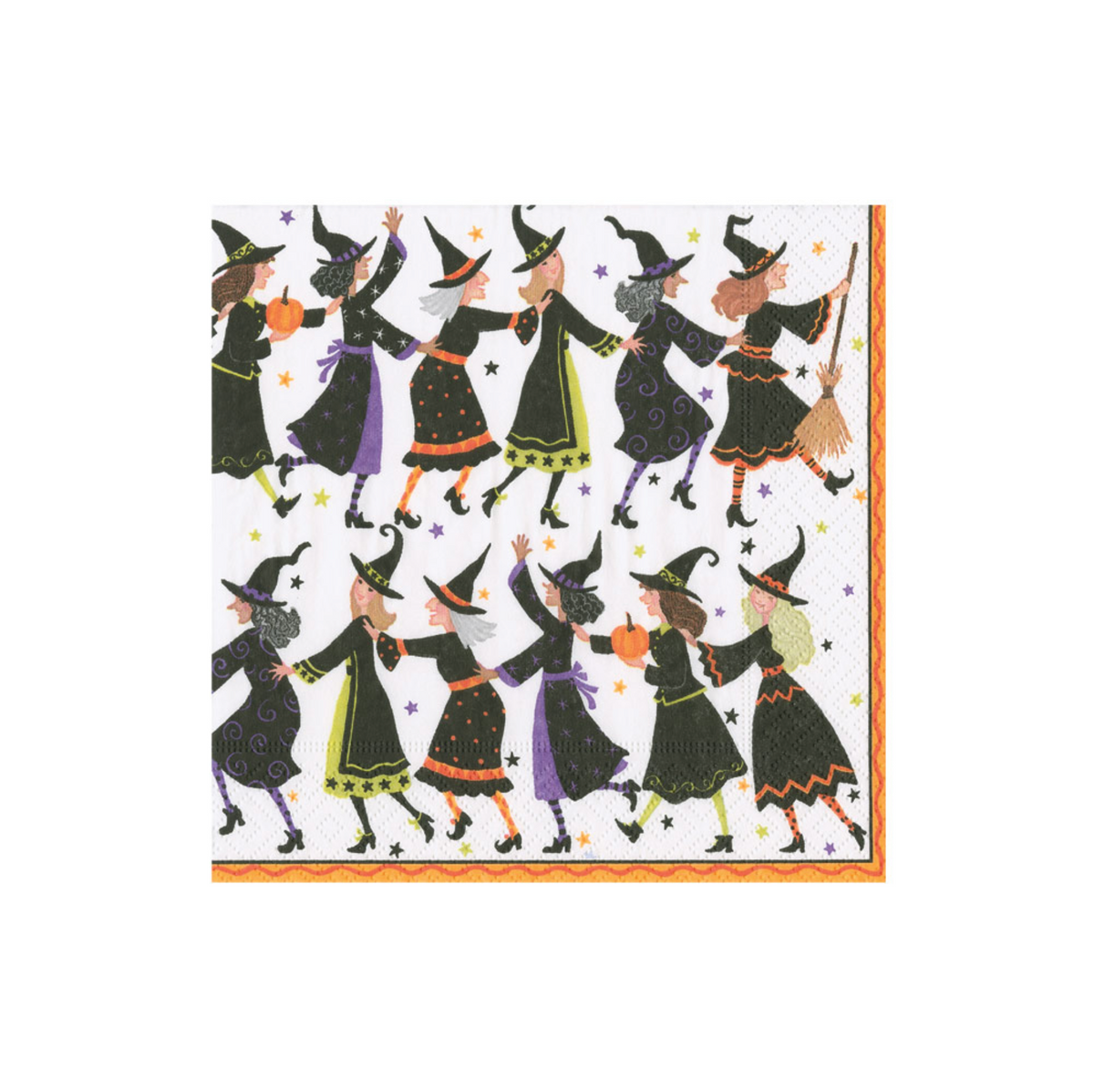 Witches Conga Line Cocktail Napkin