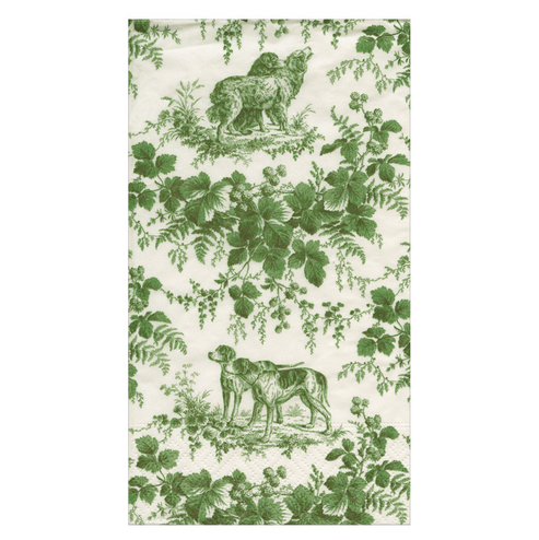 Hunting Toile Evergreen Guest Towel