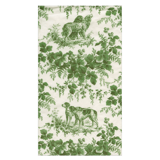 Hunting Toile Evergreen Guest Towel