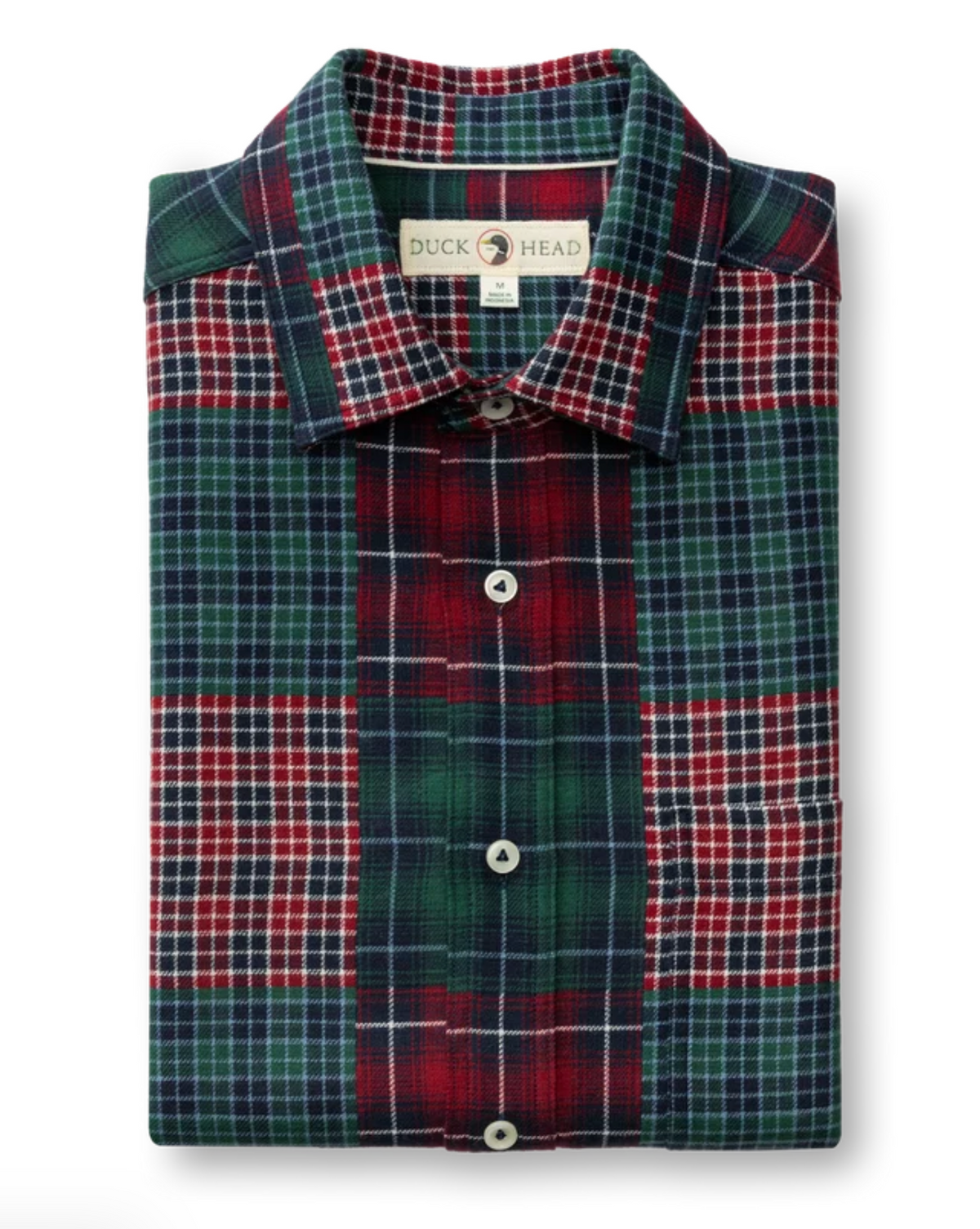 Cotton Flannel Pierre Patchwork Sport Shirt