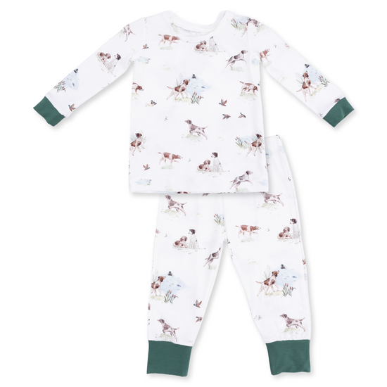 Pointer Pups and Duck Buddies Long Sleeve Sleep Set