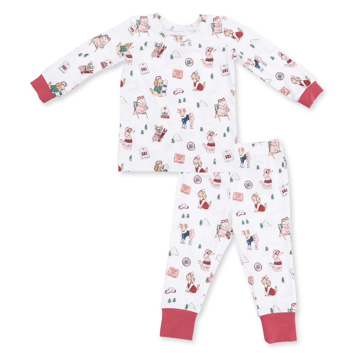 Winer Sports Dogs Pink Long Sleeve Sleep Set