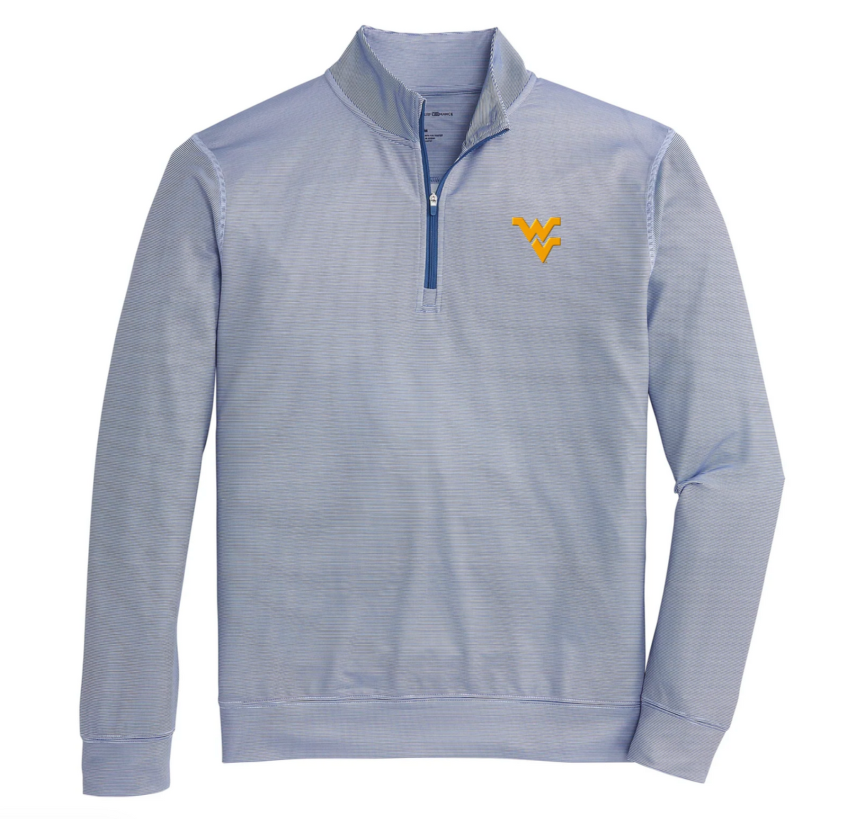 WVU Hairline Stripe 1/4 Zip Pullover