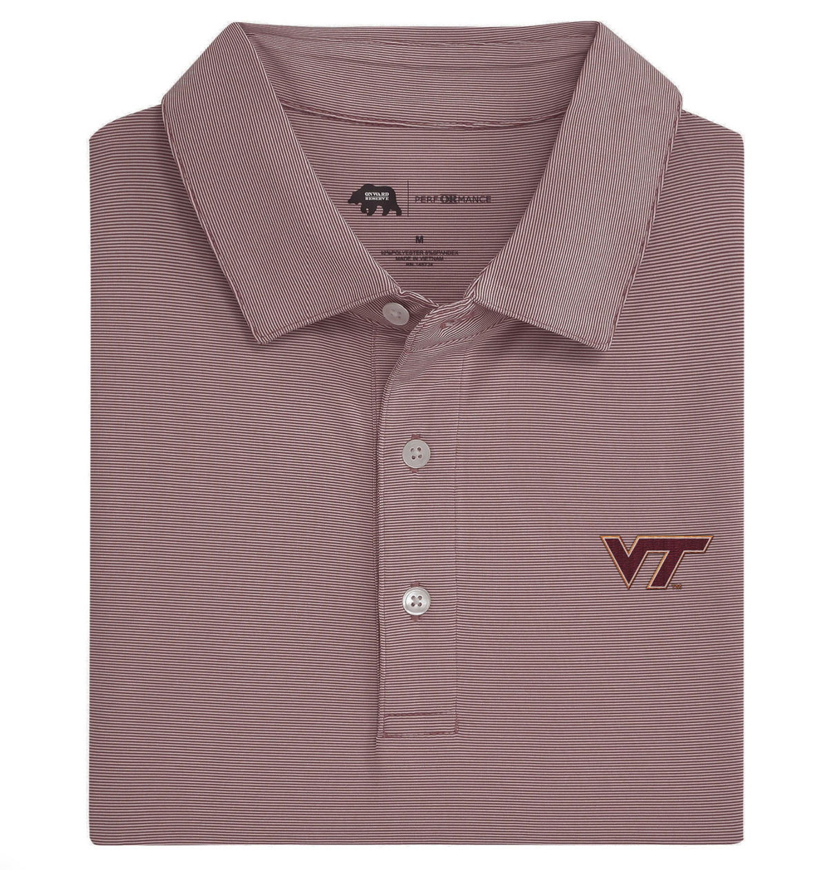 Virginia Tech Hairline Stripe Performance Polo