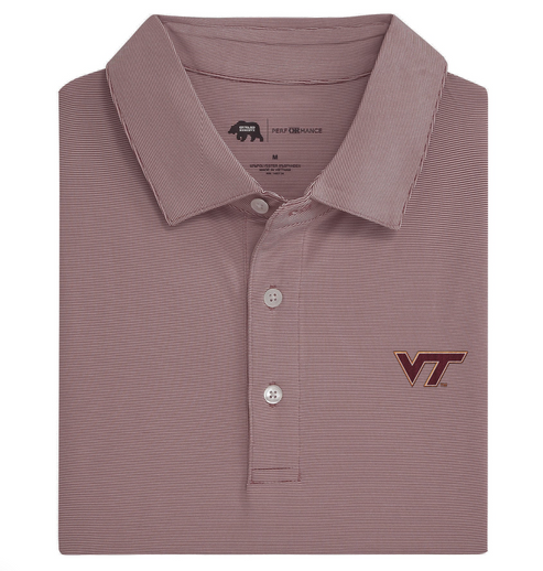 Virginia Tech Hairline Stripe Performance Polo
