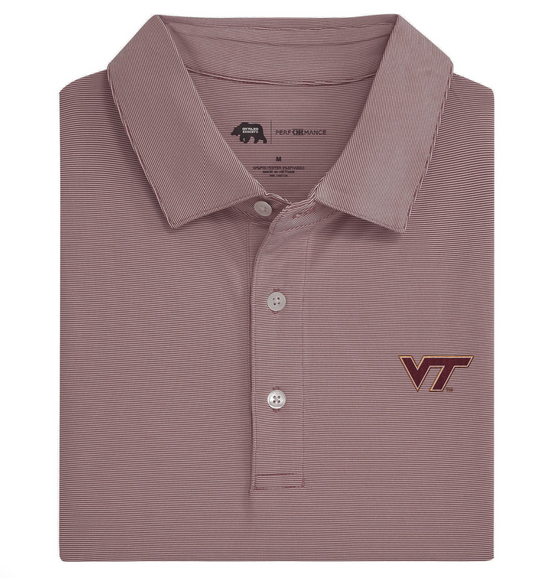 Virginia Tech Hairline Stripe Performance Polo