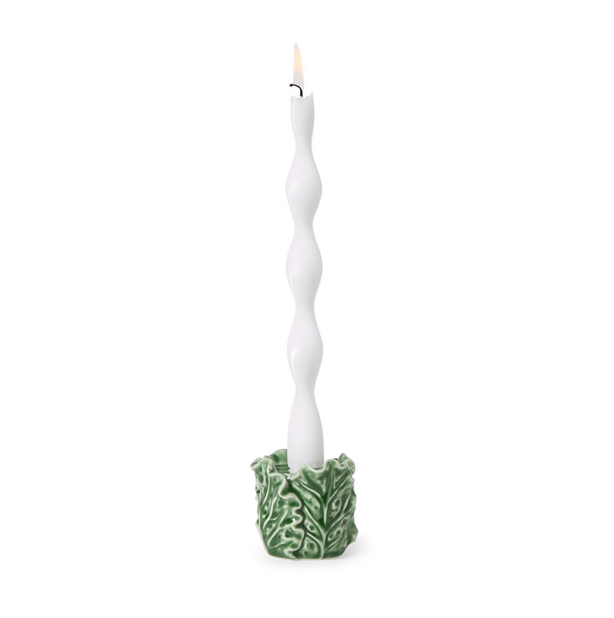 Cabbage Leaf Taper Candleholder
