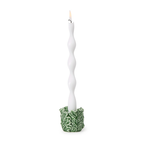 Cabbage Leaf Taper Candleholder