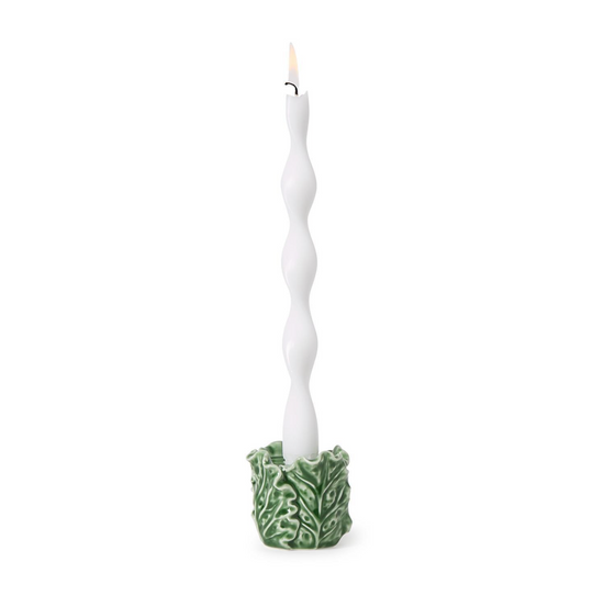 Cabbage Leaf Taper Candleholder