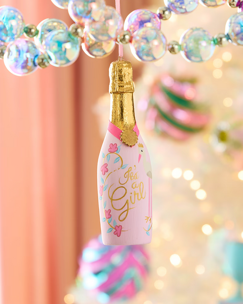 "Its a Girl" Champagne Ornament