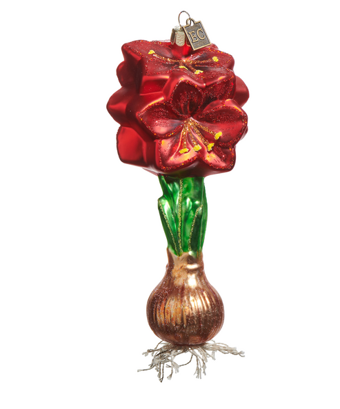 Red Amaryllis Bulb Ornamentr