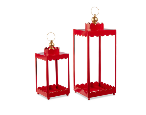 Red Scalloped Lantern