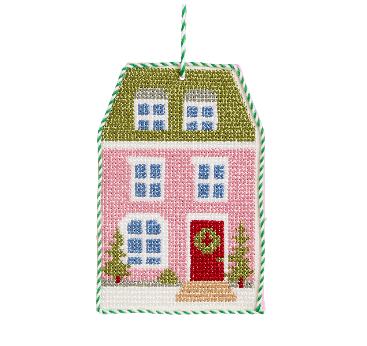 Needlepoint Cottage Ornament