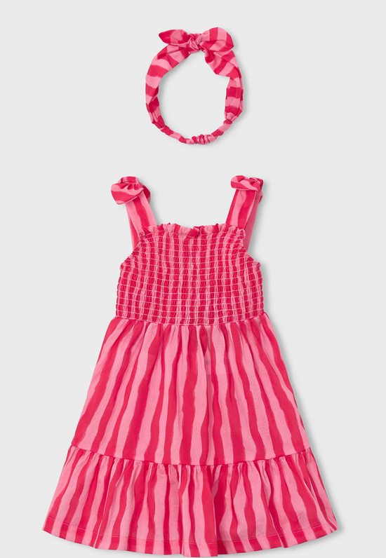 Mayoral Printed Dress with Matching Headband