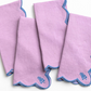 Scalloped Embroidered Napkins | Set of 4