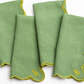 Scalloped Embroidered Napkins | Set of 4