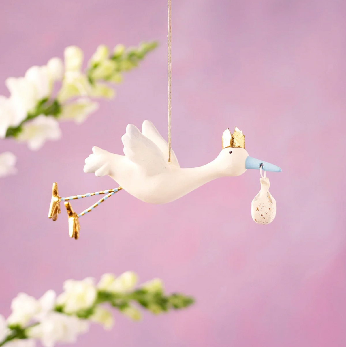 Flying Stork Ornament