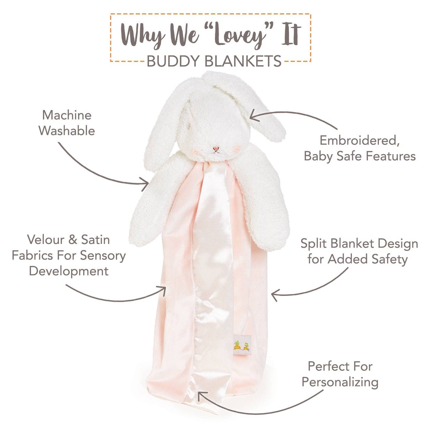 SIMPLE Blossom Bunny Buddy Blanket