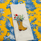 Towel - Gold Cowboy Boots with Wildflowers on white