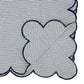 Cotton Striped Scalloped Decorative Table Runner