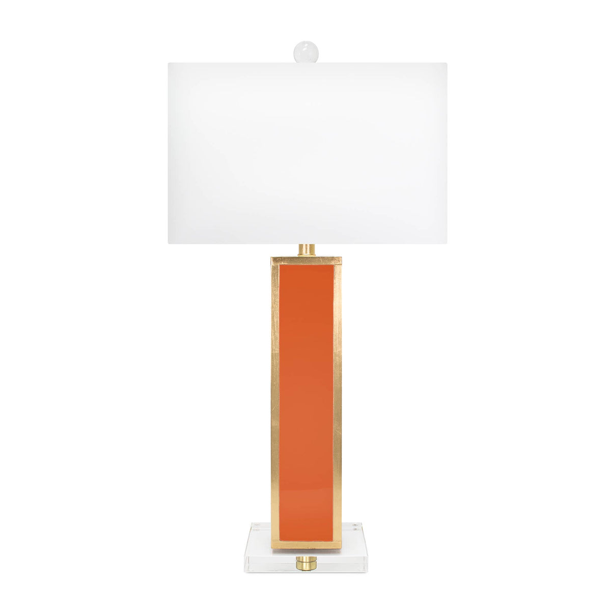 Blair Table Lamp- Orange/Gold  (Base/Harp/Finial only)