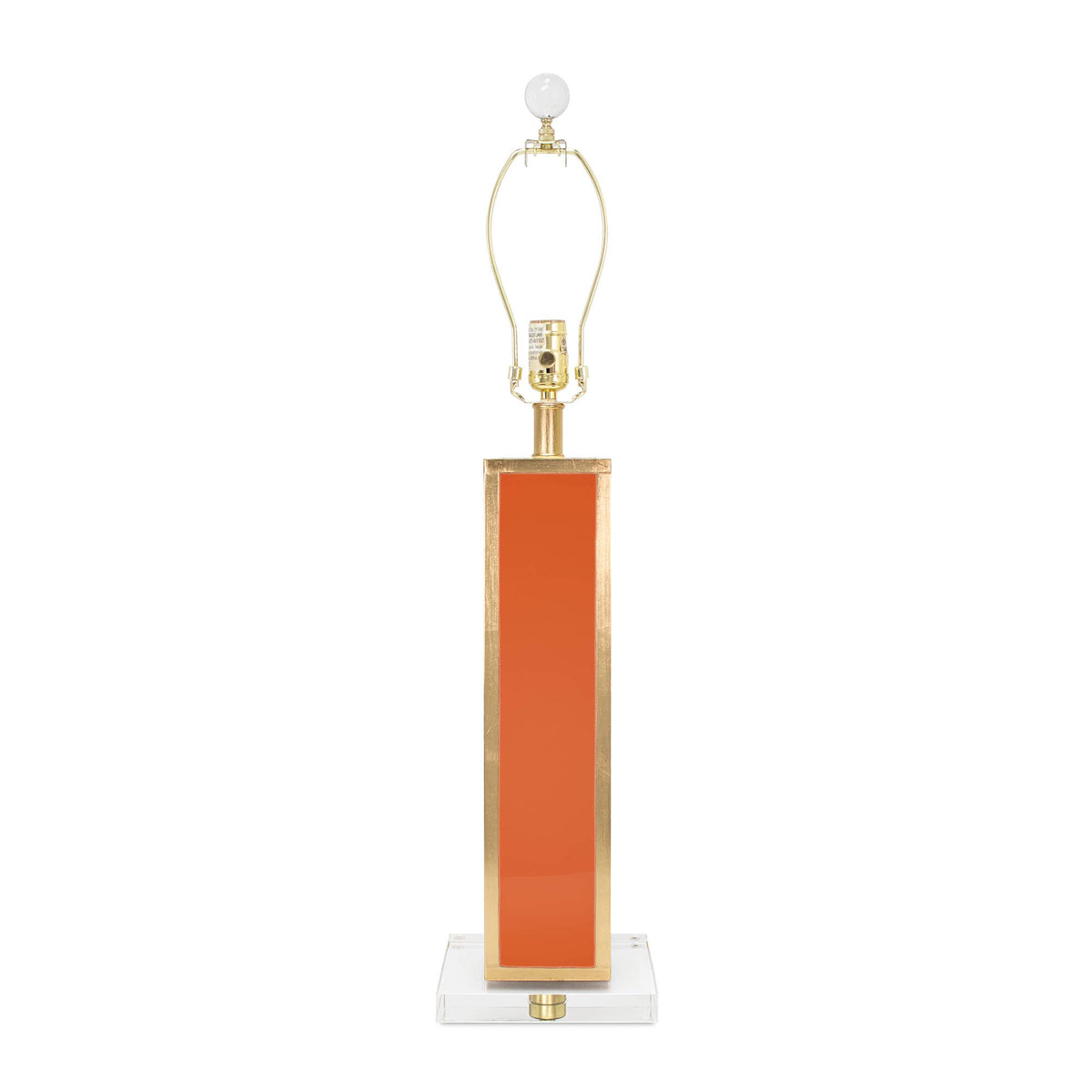 Blair Table Lamp- Orange/Gold  (Base/Harp/Finial only)