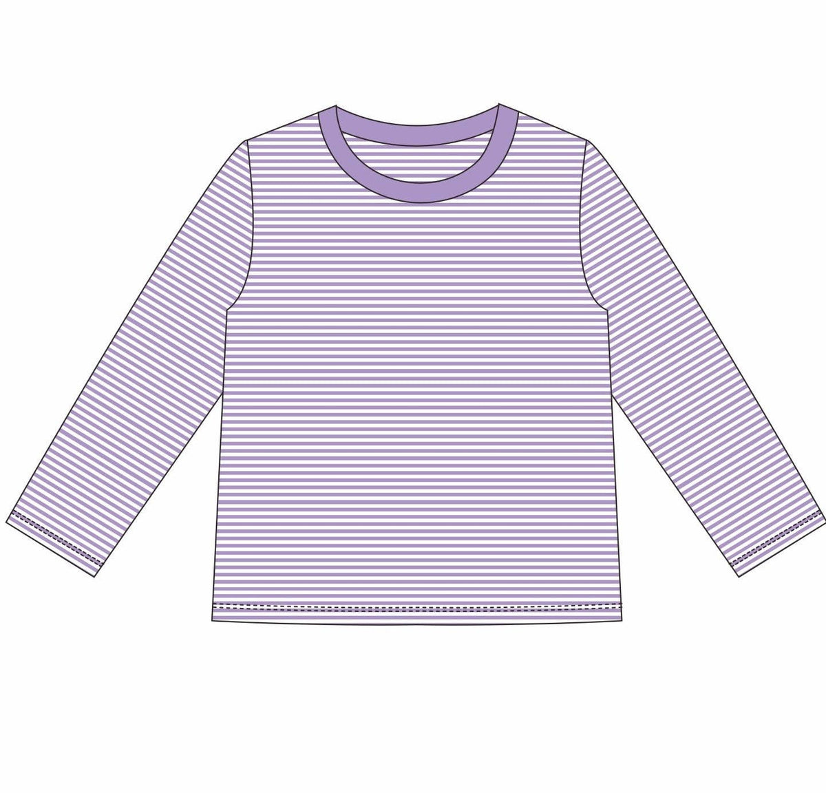 Knit Stripe Long Sleeve Shirt - PASTEL Colors