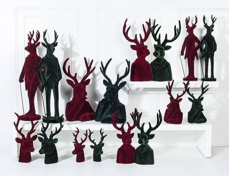 Large Standing Stag-Green