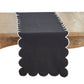 Cotton Scalloped Table Runner
