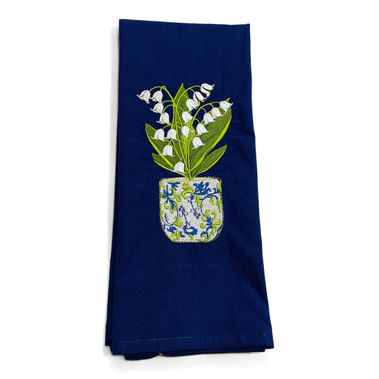 Towel - Lillies of the Valley in Planter Pot