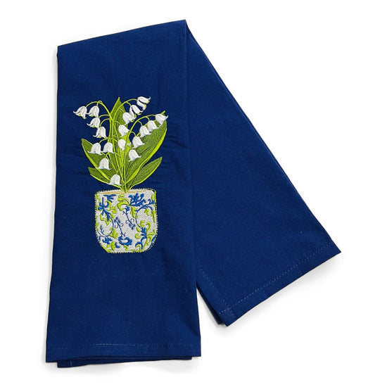 Towel - Lillies of the Valley in Planter Pot
