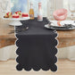 Cotton Scalloped Table Runner