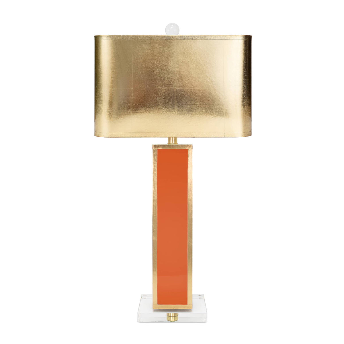 Blair Table Lamp- Orange/Gold  (Base/Harp/Finial only)