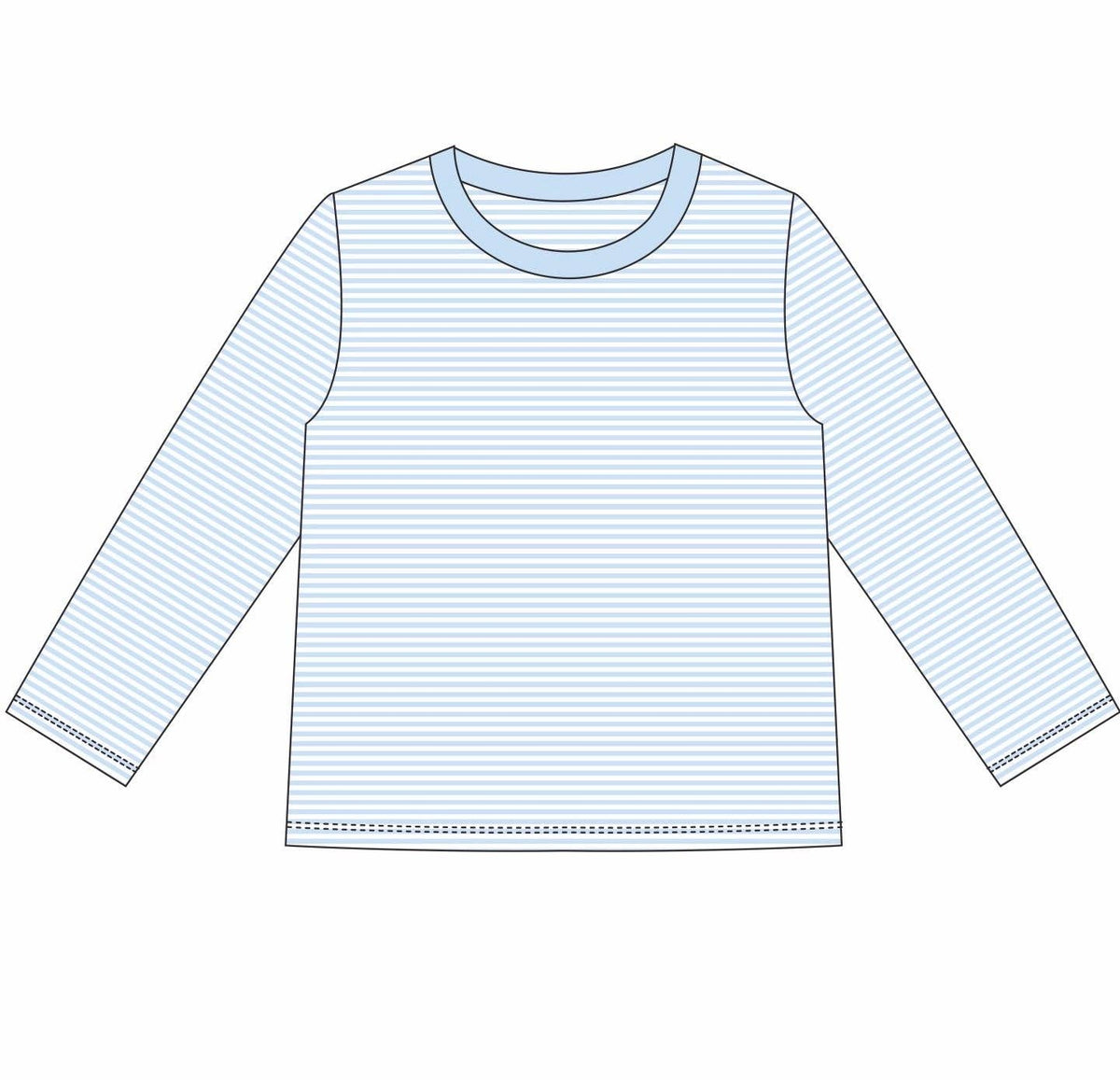 Knit Stripe Long Sleeve Shirt - PASTEL Colors