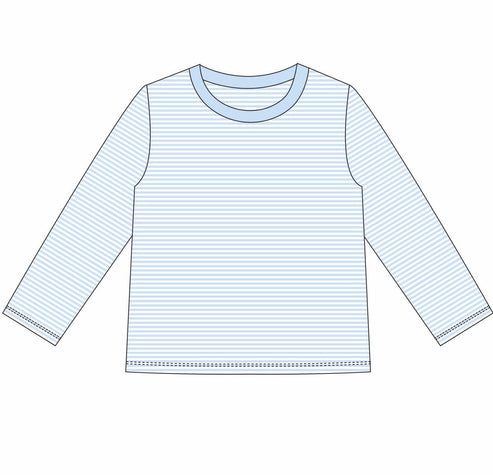 Knit Stripe Long Sleeve Shirt - PASTEL Colors