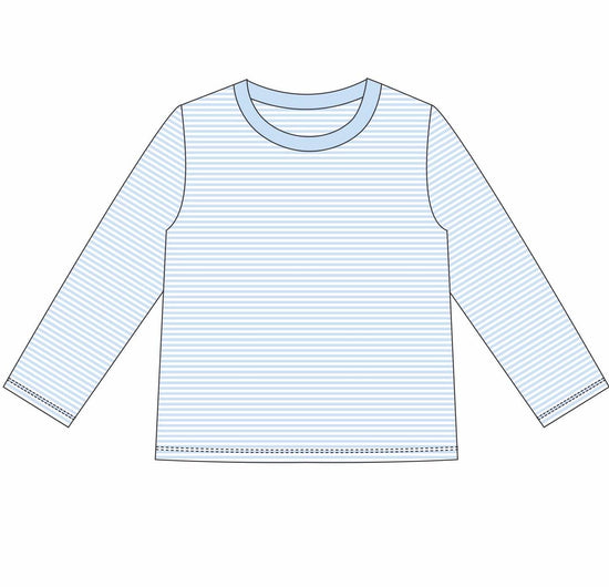 Knit Stripe Long Sleeve Shirt - PASTEL Colors
