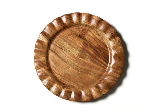 Fundamental Wood Ruffle Round Platter