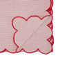 Cotton Striped Scalloped Decorative Table Runner