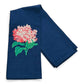 Towel - Cut Pink Hydrangea Blossom on navy