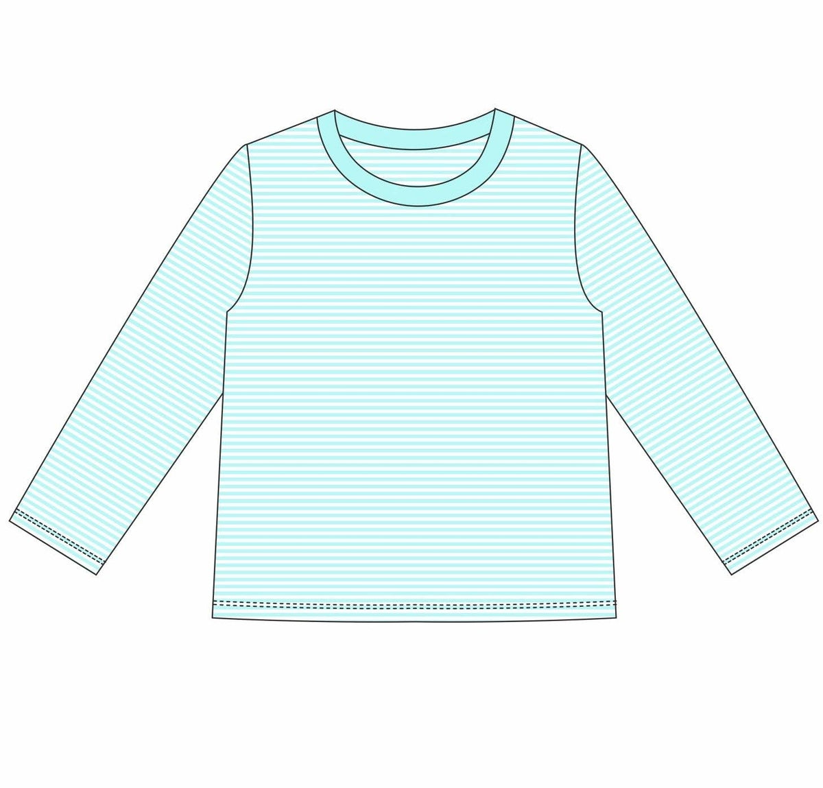 Knit Stripe Long Sleeve Shirt - PASTEL Colors