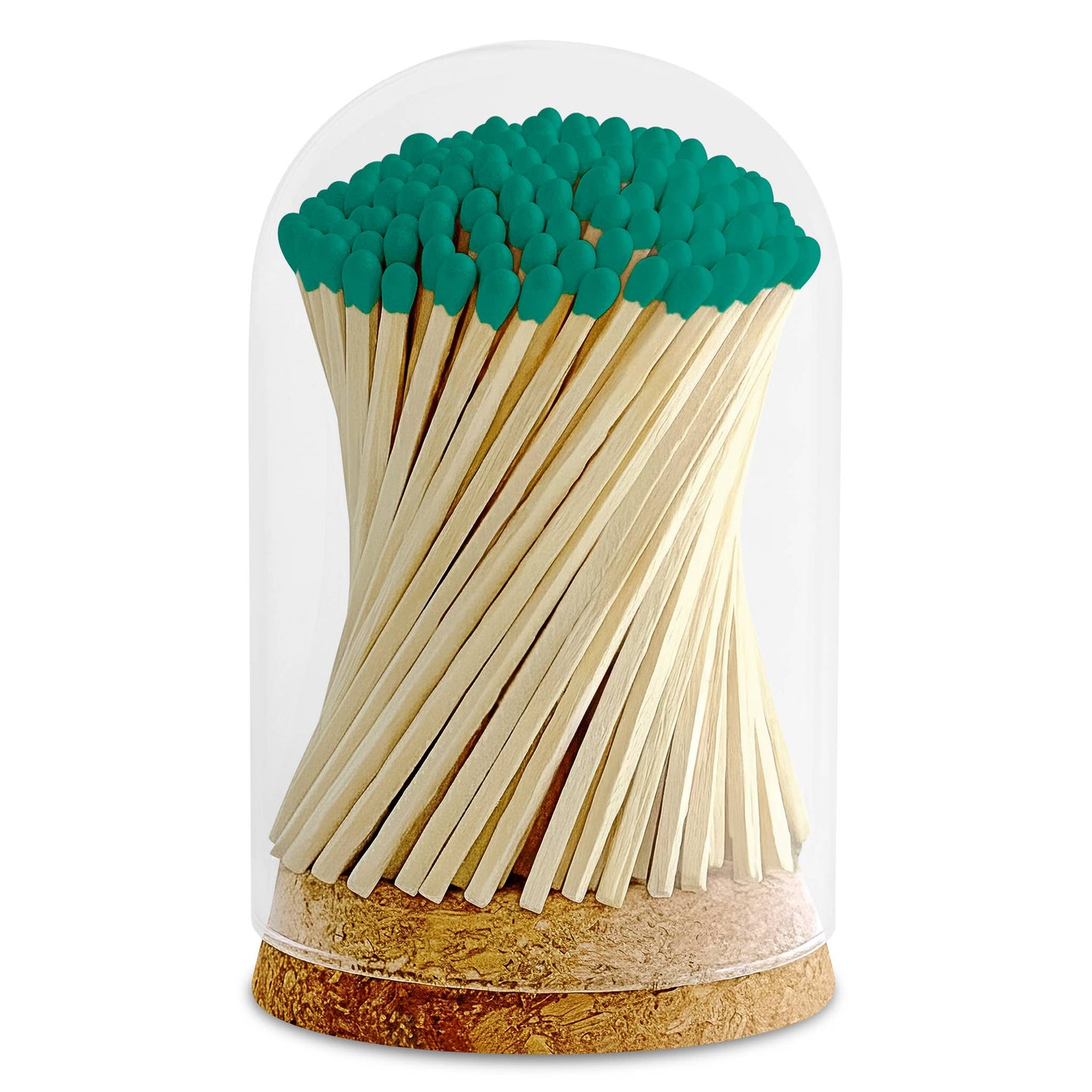 4" Matches in Premium Glass Cloche - Color of Your Choice